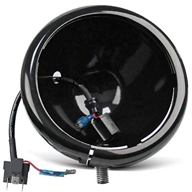 LED Scheinwerfer-Gehäuse Kit 5,75 Kompatibel für Honda Shadow VT 600 C/VT 125 C schwarz