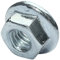 AERZETIX - Set di 250 dadi esagonali con flangia/base dentata M4 Ø esterno 10mm - in acciaio al carbonio - controdado autobloccante - C49638