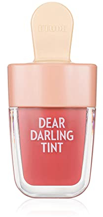 Etude House Dear Darling Water Gel Tint Ice Cream (OR205 Apricot Red) (21AD)| Lebendige, farbenfrohe Lippentönung mit Mineralien aus Seifenbeerenextrakt, die Ihre Lippen mit Feuchtigkeit versorgen
