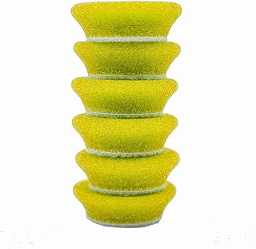 RUPES Orbital Foam Polishing Pad for Car Sanding, Polishing & Waxing, Dual Action Polisher Pad, Car Cleaning Supplies for Compoundierung (Gelb, 34/40 mm, 6 Stück, fein)