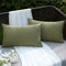 EMEMA Kissenbezug Sofakissen Dekokissen Kissenbezüge Dekorativ Kissen Kissenhülle aus Polyster für Sofa Wohnzimmer Garten Bett Outdoor Wasserdicht 2er Set 30x50 cm Dunkelgrün