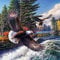 Puzzle 2000 Teile Zwei Adler fliegen auf dem Wasser, Farbenfrohes Puzzle für Erwachsene und Kinder ab 14 Jahren Klassische Puzzles Geschicklichkeitsspiel für die ganze Familie-39.17x27.75 Zoll (99.5