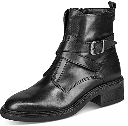 Tamaris Damen 1-1-25469-29 Stiefelette, Black Leather, 37 EU