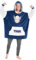 Marvel Felpa Uomo con Cappuccio Felpe Oversize Uomo in Pile Supereroi Avengers Captain America(Blu/Grigio)