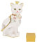 Boîte à bibelots chat, boîte à bijoux à charnière chat blanc boîte à bijoux avec porte-bague cristaux mignon peint à la main figurine de chat émaillé à collectionner