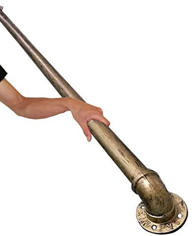IBOWZ Handlauf Geländer Treppengeländer 1ft-20ft rutschfeste Handläufe für Treppen，Sicherheitshandlaufstütze,Antik-Gold-Bronze-Badezimmer-Dusche-Haltegriff，Handicap Senioren unterstützen Treppens
