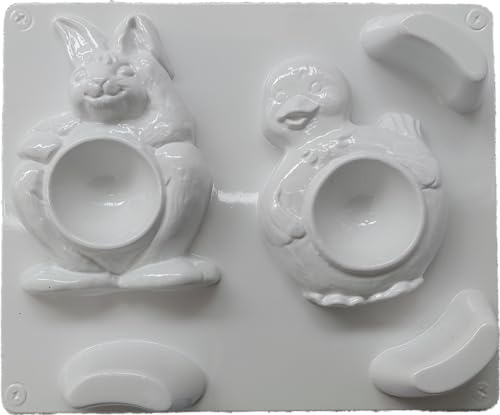 Creato Z2398 - Gießform Eierbecher Hase und Entchen