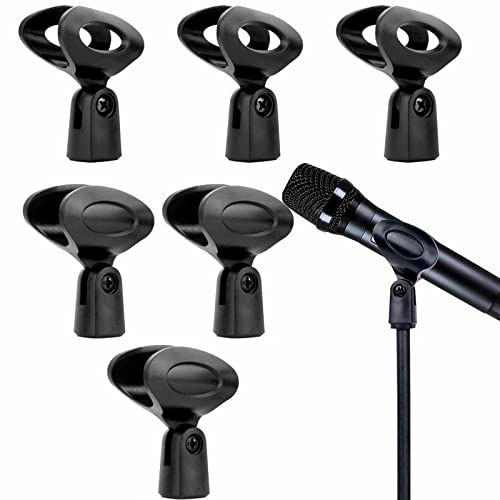 Qiundar Pinza Micrófono Universal 6 Pcs Clip para Microfono Accesorio para Microfono Contiene Rosca Universal para Conciertos Videoconferencias Escenarios