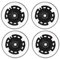 Leuchtende Scooter Räder 100mm - 2 Stück LED Rollen Mit ABEC-9 Lager - Hell Leuchtend Kick Scooter Rollen für Alle Roller (Z/Black 2Sets)