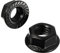 Dadi esagonali flangiati M8-1.25 flangiati flangiati, acciaio inossidabile 304 18-8, finitura nera, 50 pezzi