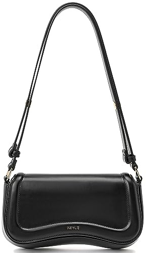 Keyli Kleine Umhängetasche für Frauen Trendy Crossbody Geldbörse Wasserdichte Leder Handtaschen Clutch Tote Designer Taschen, Schwarz