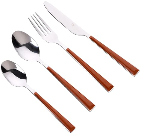 BERGNER - 16-teiliges Besteckset - Hergestellt aus Safari-Edelstahl - Spülmaschinenfest - Komfortabler Griff - Rostfrei
