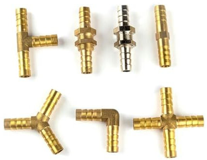 Raccordo per tubo in ottone con innesto 2 3 Connettore a 4 vie per 4mm 5mm 6mm 8mm 10mm 12mm 16mm 19mm Tubo in rame Pagoda Raccordi per tubi dell'acqua-tipo AT-Barb 19mm