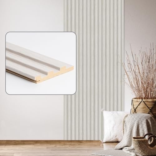 Wandpaneele & Deckenpaneele Desiwa 14er-Set in Eiche Weiß 10,7x252 cm Holzoptik Holz MDF Holzpaneele