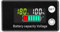 DEWIN Batterieanzeige 12V, Batteriekapazitätsmonitor LCD Spannungsanzeige Batteriestandsspannungsmesser mit Alarm für Autos Boote DC 8-100V