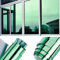 QOQIDUN One Way Window Film Heat Reflective Privacy Self Adhesive for Glass Windows, Anti Glare UV Sun Blocker Mirror Window Tint Film for Home and Office (Green-Silver, 40x200cm)