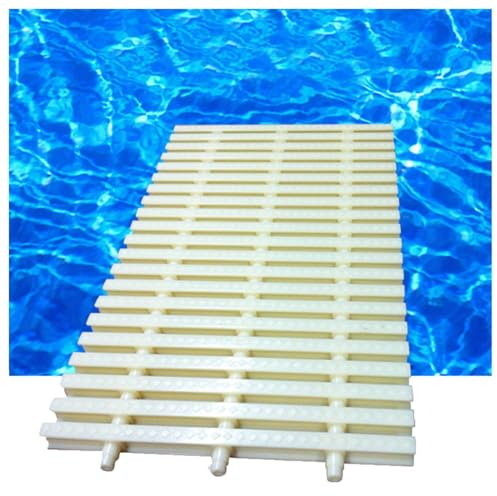 ABS-Schwimmbad-Überlaufgitter, Gespleißter Schwimmbad-Gitter-Abflussschutzfilter, Auslass-Ablaufgitter-Abdeckung For Oberirdische Pools Und Gehweg-Balkonduschen ( Color : Bone color , Size : 20x100CM/