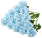 Carlita's Blooms Künstliche Rosen, Babyblau, künstliche Seidenblumen, lange Stiele, Blumenstrauß für Arrangement, Hochzeit, Tafelaufsatz, Party, Zuhause, Küche, Dekoration, 15 Stück