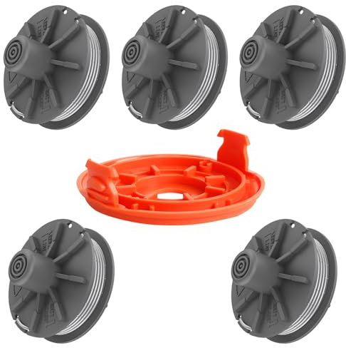 Trimmer-Ersatzspule 5307-20 & 5344 Abdeckung für Gardena Easycut 400 Art.8846 Easycut 400/25 Art.9807 ComfortCut450 Art.8847 ComforCut450/25 Art.9808 SmallCut 300/23 Art. t.9805 (5 Spulen + 1