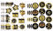 96Stk Silvester Aufkleber, Happy New Year Deko Stickers, Black Gold Round Aufkleber Neujahr Geschenke Deko Stickers Frohes Neues jahr Geschenk Geschenktüten Boxen Deko