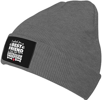 Beanie Mütze Gott Schickte Mir Einen Australian Shepherd Strickmütze Unisex Cuffed Hats Weich Beanie Hat Für Travel Camping Running