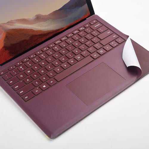 xisiciao Full Size Keyboard Palm Rest Protector for Microsoft Surface Laptop/2/3/4/5 - Palm Pads/Wrist Rest, Stained Keyboard Renovation Cover Decal, 13.5 Inch (Burgundy)
