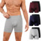 PUTUO Boxers Homme Longs en Bambou: Lot de 6 sous-Vêtements Ultra-Doux Confortables sans Étiquette avec Poche 3D - Idéal pour Peaux Sensibles Sport Travail et Usage Quotidien