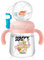 Gourde pour bébé - 300 ml - En forme de baleine mignonne - Avec paille en silicone - Poignée antidérapante - Anti-fuite - Pour bébé à partir de 6 mois - Rose