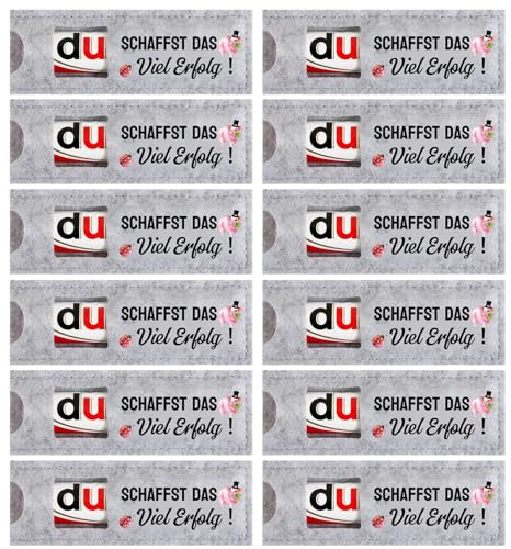 Glücksbringer Prüfung, Viel Glück Prüfung Geschenk, Du Schaffst Das Geschenk, Abitur 2026 Geschenke, 12 Stück 5 * 14 cm Glücksbringer Grußkarten, Glücksbringer Geschenke für Prüfung Abitur Abschluss