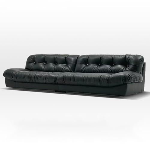 Generisch Lounge Sofa, Modernes, Bequemes Ledersofa Ohne Montage for Wohnzimmer, Empfangsraum, Lounge, Audiovisuellen Raum, Massivholzrahmen