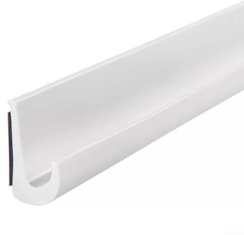 Grondaia per camper, in TPE autoadesivo, deviatore pioggia per tettuccio, tipo J, per camper, barca, auto e tetto di veicoli (bianco, 5 m)