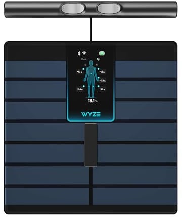 Wyze Smart Scale Ultra BodyScan with Handle – Wi-Fi & Bluetooth Body Composition Scale for Weight, BMI, Body Fat, Muscle Mass, and Segmental Measurement, 400 lbs, Black