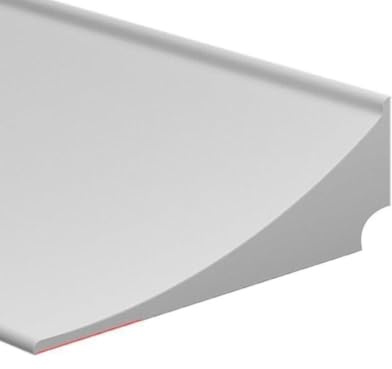 Eawfgtuw Silikon-Dichtungsstreifen für Duschwanne, 4,5 cm breit, 0,5 cm hoch, Wassersperre für Badezimmer, Waschbecken, Badewanne, Küche, Fliesen, für Kantenverkleidung, Weiß (Meter)