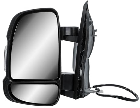 Außenspiegel Links Fahrerseite Kurz Arm Spiegel Elektrisch und Beheizbar mit Blinklicht für Fiat Ducato Citroën Jumper Peugeot Boxer 2006–2024 Opel Movano ab 2022 –
