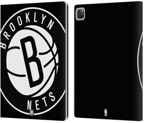 Head Case Designs Offizielle NBA Zu Gross Brooklyn Nets Logo Leder-Wallet-Hülle Kompatibel mit Apple iPad Pro 12.9 2020/2021/2022