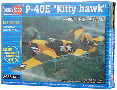 Hobbyboss 1:72 Scale P-40E Kittyhawk Diecast Model Kit