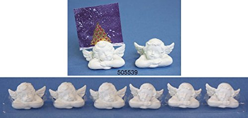 Michel Toys MT 505539 Engel Büste 6er Set Box Kartenhalter MT Weiss 40mm