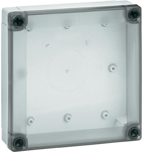 FIBOX 6012907 Universalgehäuse, Polycarbonat, Hellgrau (RAL 7035), 130 x 130 x 35, 1 Stück