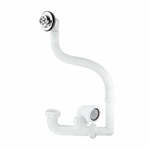 McAlpine FSK10 50mm Water Seal Bath Trap with Flexible Overflow and 1.5 Multifit Compression Outlet.