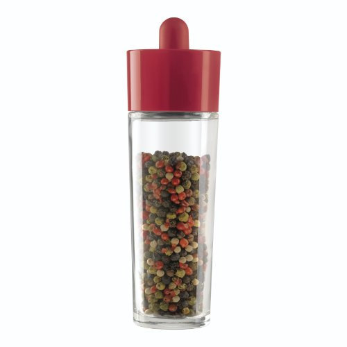 KUHN RIKON Mühle Salz & Pfeffer Design Line in rot, Plastik, 5 x 5 x 17 cm