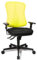 Topstar HE20PBC09 Head Point SY P4, ergonomischer Bürostuhl, Schreibtischstuhl, Muldensitz, inkl. Armlehnen, Netzrücken, Stoffbezug gelb