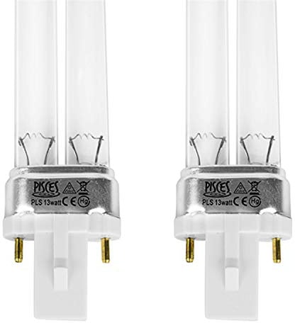 Pisces Twin Pack 13w Watt Pls Uv Bulb - Replacement Lamp for Hozelock Easyclear 9000 Pond Uvc (Ultra-Violet) Filters (G23 Fitting)