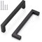 Probrico 10 Pack 160mm Kitchen Black Cabinet Handles Stainless Steel Drawer Pulls Wardrobe Door Knobs Furniture Square Bar Handles Size 12mm*12mm