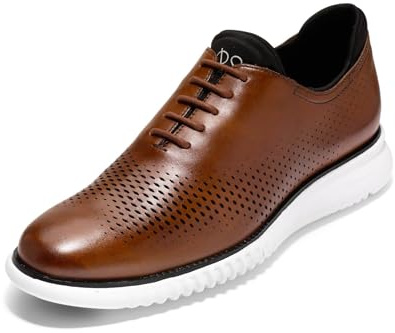 Cole Haan Mens 2 Zerogrand LSR Wing British Tan/Black/Ivory 8 D - Medium