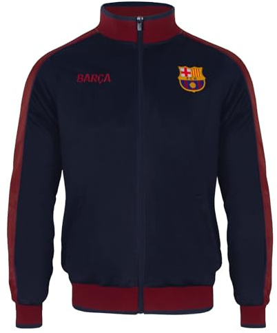 FC Barcelona Boys Jacket Track Top Retro Kids Official Football Gift