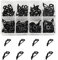 WMYCONGCONG 80 Stück Angelrutenführungen Angelrutenteile Spitze Reparatur DIY Set Keramik Angelruten Reparaturset 10 Größen