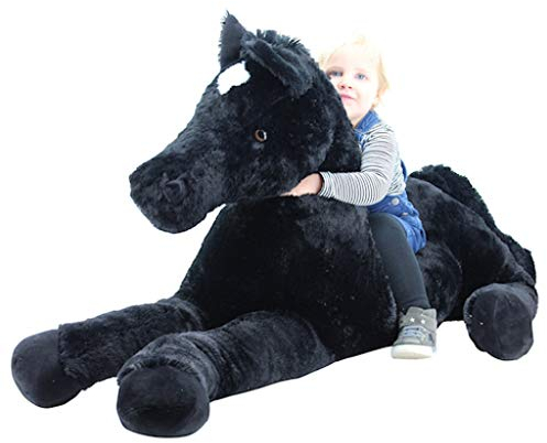 Sweety Toys 10998 XXL Pferd Plüschpferd liegend Blacky 160 cm