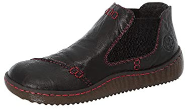 Rieker Femme Bottines L8491, Dame Chelsea Boot, Bottes,Bottines,Bottillon,Enfiler des Bottes,Bottines d'hiver doublés,Schwarz,42 EU / 8 UK