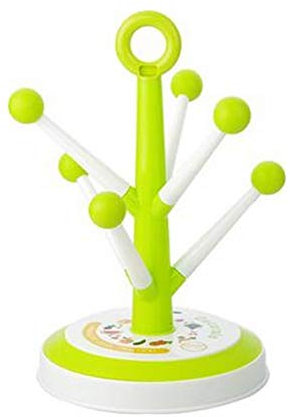 Uministyle Mug Tree 6 Hooks Cup Tree Kitchen Roll Rack Holder Stand Organizer Tree Drying Rack Stand (6 Hooks-Green)