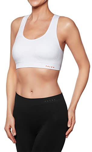 FALKE Damen Sport-BH Madison Low Support With Pads W Sb Funktionsmaterial für niedrigen Aktivitätslevel 1 Stück, Weiß White 2860, XL